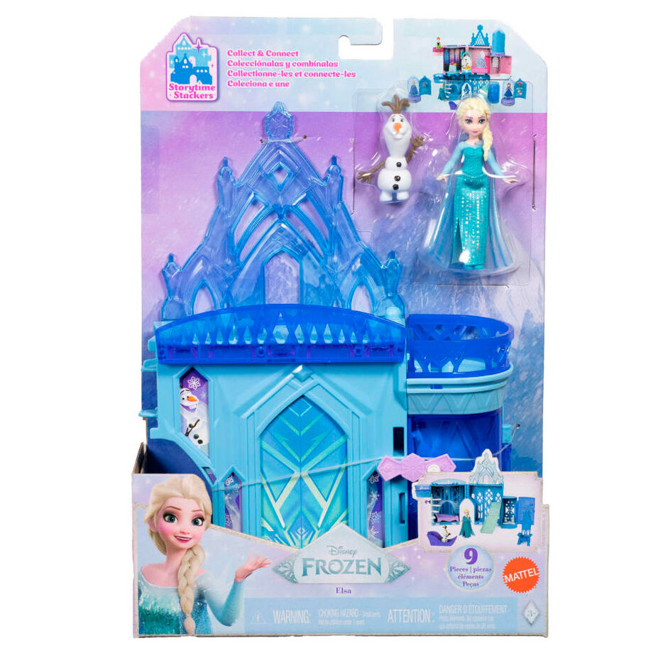Castillo de hielo de Elsa Frozen Disney abierto con muñeca y figura de Olaf - 2