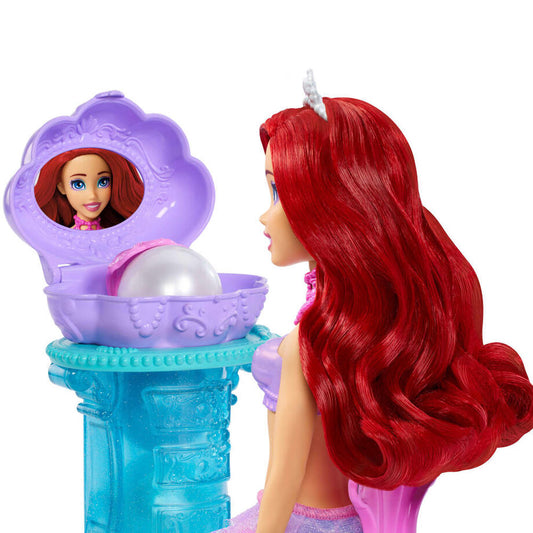 Muñeca Ariel de La Sirenita con tocador desplegable y perlas sorpresa - 4