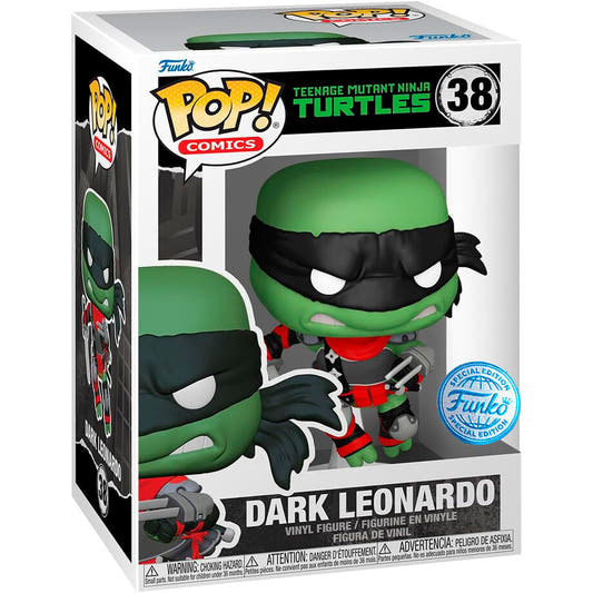 Figura Funko POP! Dark Leonardo de Tortugas Ninja en caja