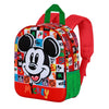 Mochila preescolar 3D de Mickey Disney con estampado colorido y bolsillo lateral de malla