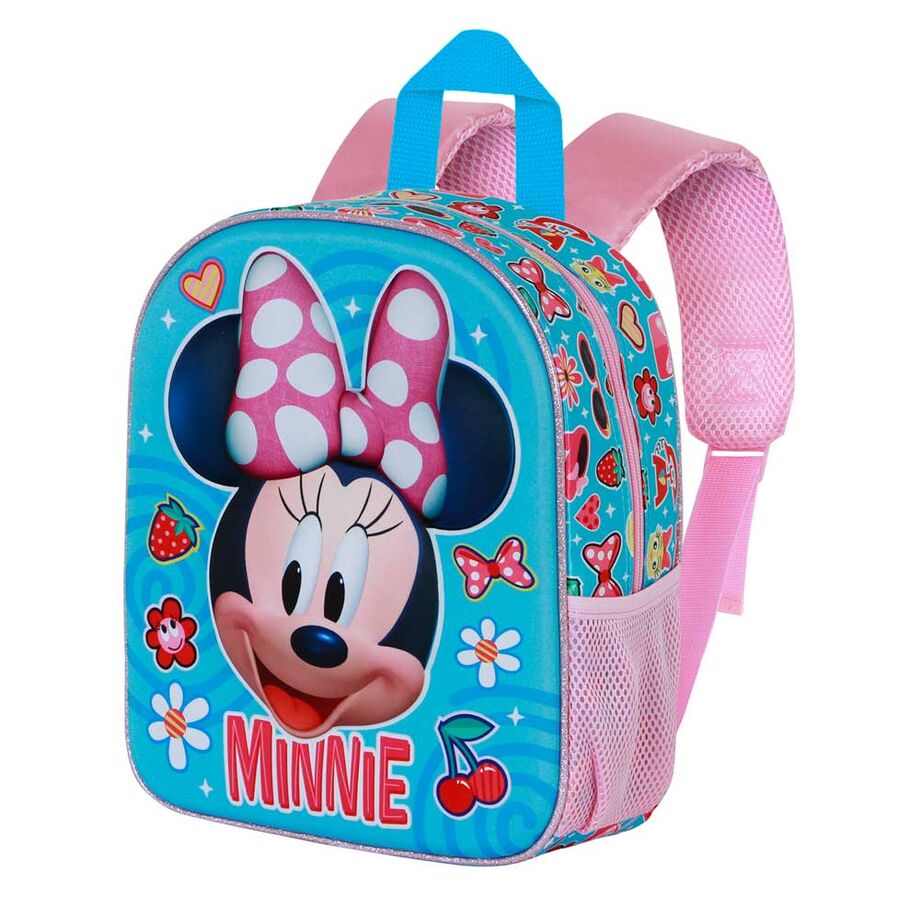 Mochila preescolar 3D de Minnie Disney en turquesa y rosa