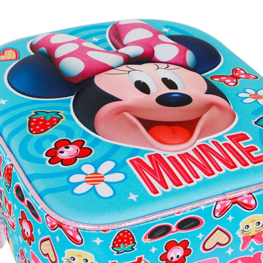 Mochila preescolar 3D de Minnie Disney en turquesa y rosa - 3