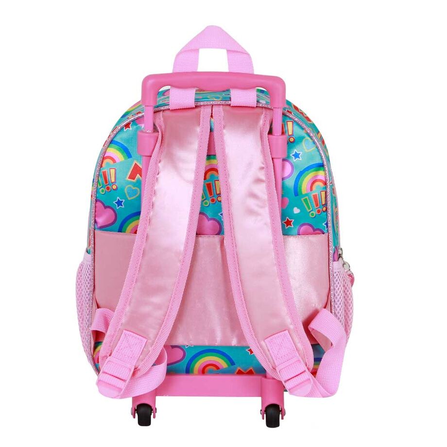 Trolley mochila infantil 3D de Minnie Disney en rosa y turquesa - 3
