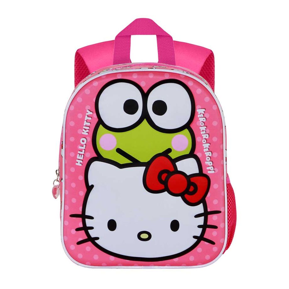 Mochila rosa 3D de Hello Kitty con figura de rana