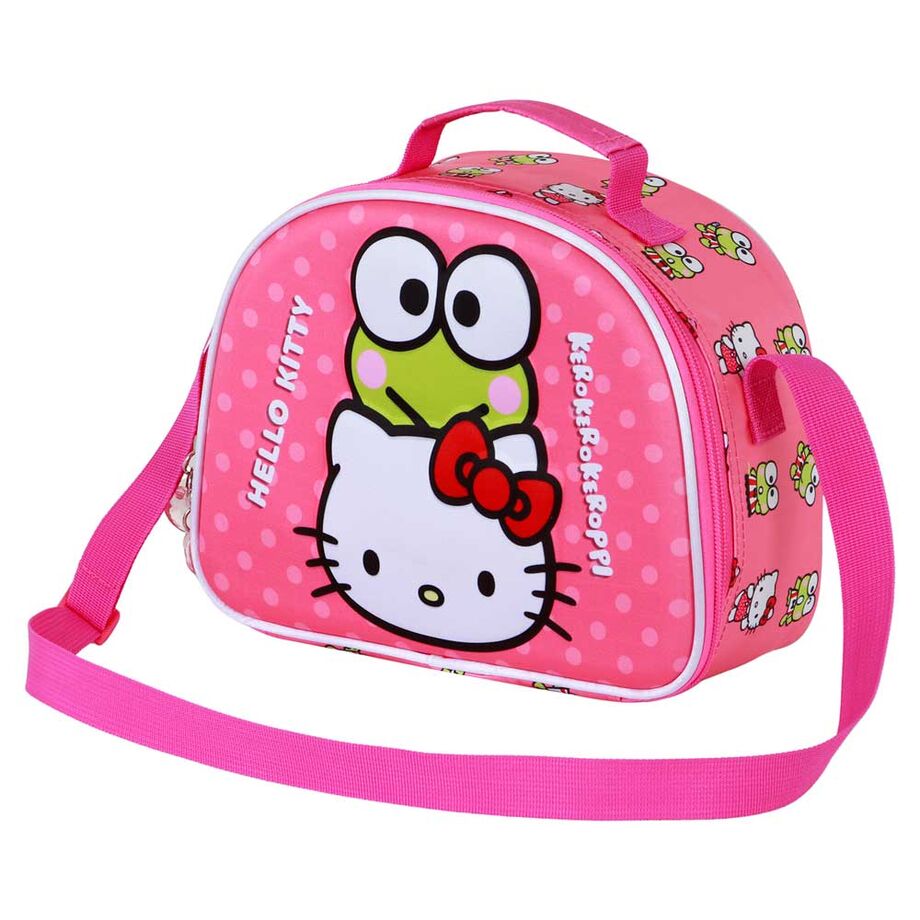 Bolsa portameriendas rosa 3D de Hello Kitty y Keroppi - 2