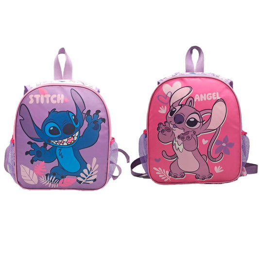 Mochila reversible Disney con diseños de Stitch y Angel