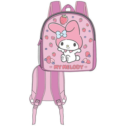 Mochila rosa 3D de My Melody SANRIO con fresas y arándanos - 2