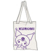 Bolsa shopping de algodón SANRIO con diseño morado de Kuromi