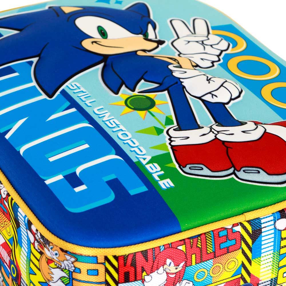 Mochila preescolar 3D azul de Sonic The Hedgehog - 4