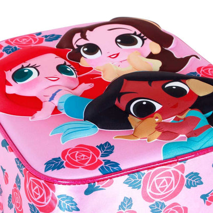 Mochila rosa 3D Flowers de Princesas Disney con bolsillo lateral de malla - 4