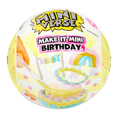 Cápsula sorpresa MGA Miniverse Make It Mini Birthday con mini decoraciones de fiesta - 9