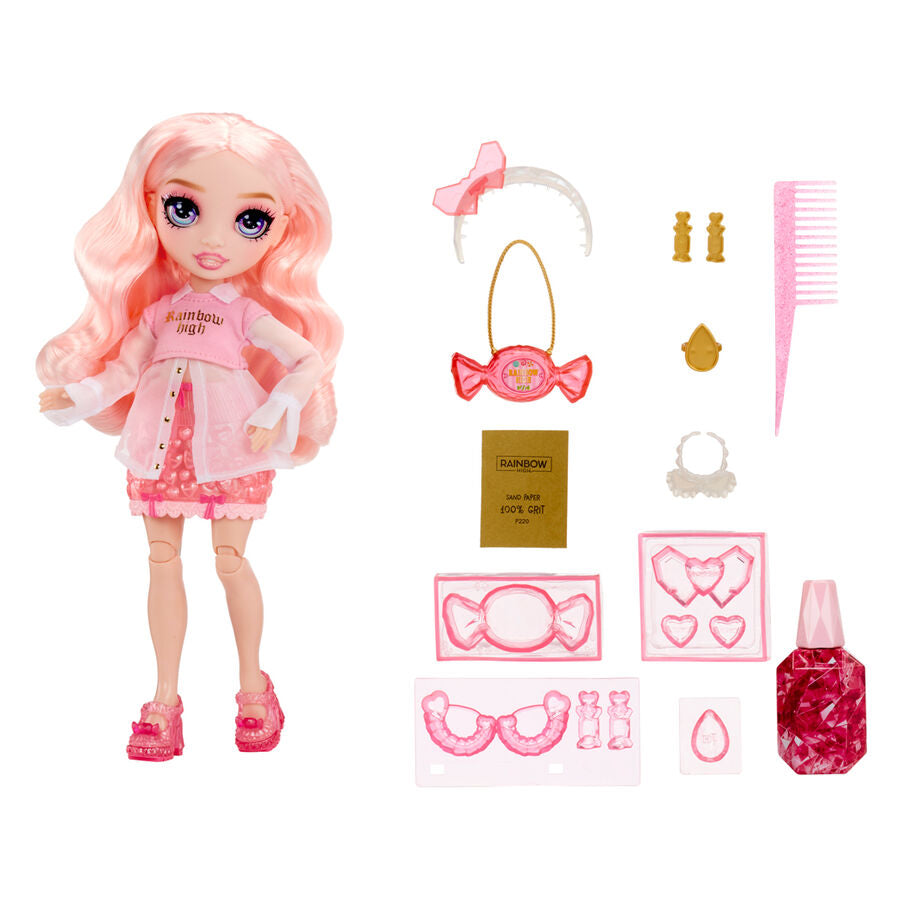 Muñeca Bella Parker Rainbow High Creative Crystals con accesorios DIY - 9