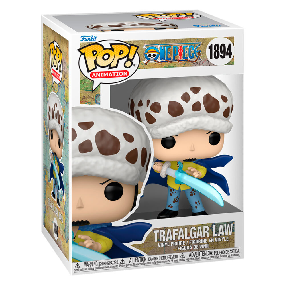 Figura Funko POP! de Trafalgar Law de One Piece con espada y capa azul - 2