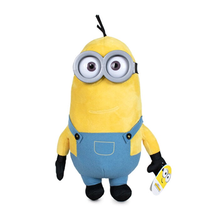 Peluche de Kevin de Minions con gafas y mono azul