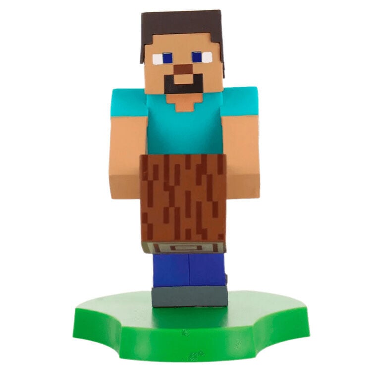 Mini Cable Guy Steve de Minecraft con soporte para auriculares
