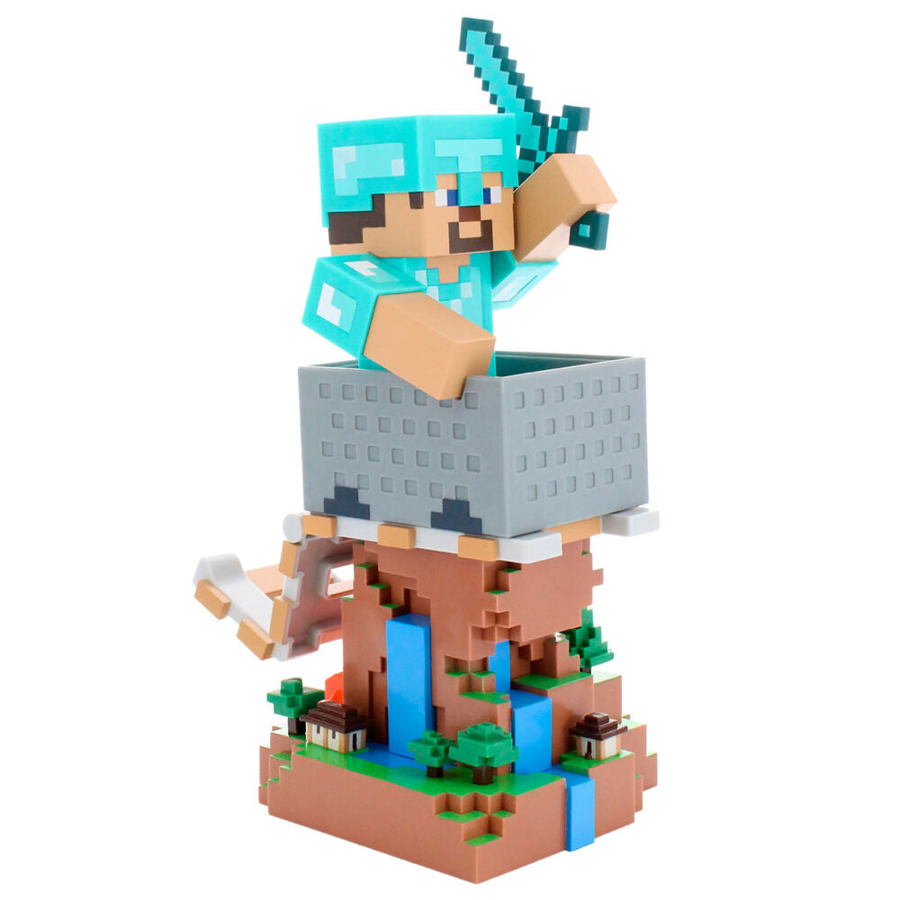 Soporte Cable Guy Diamond Steve de Minecraft con armadura de diamante - 2
