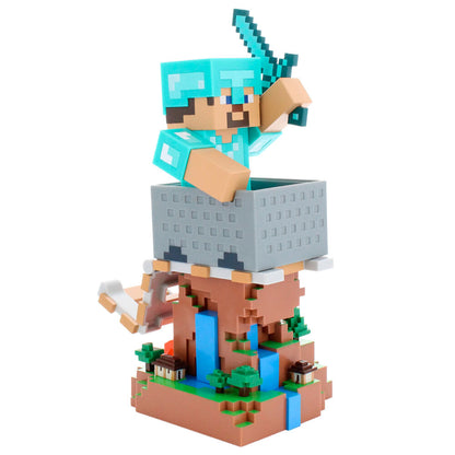 Soporte Cable Guy Diamond Steve de Minecraft con armadura de diamante - 2