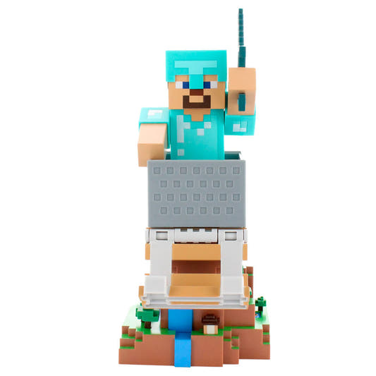 Soporte Cable Guy Diamond Steve de Minecraft con armadura de diamante - 4