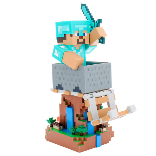 Soporte Cable Guy Diamond Steve de Minecraft con armadura de diamante - 6