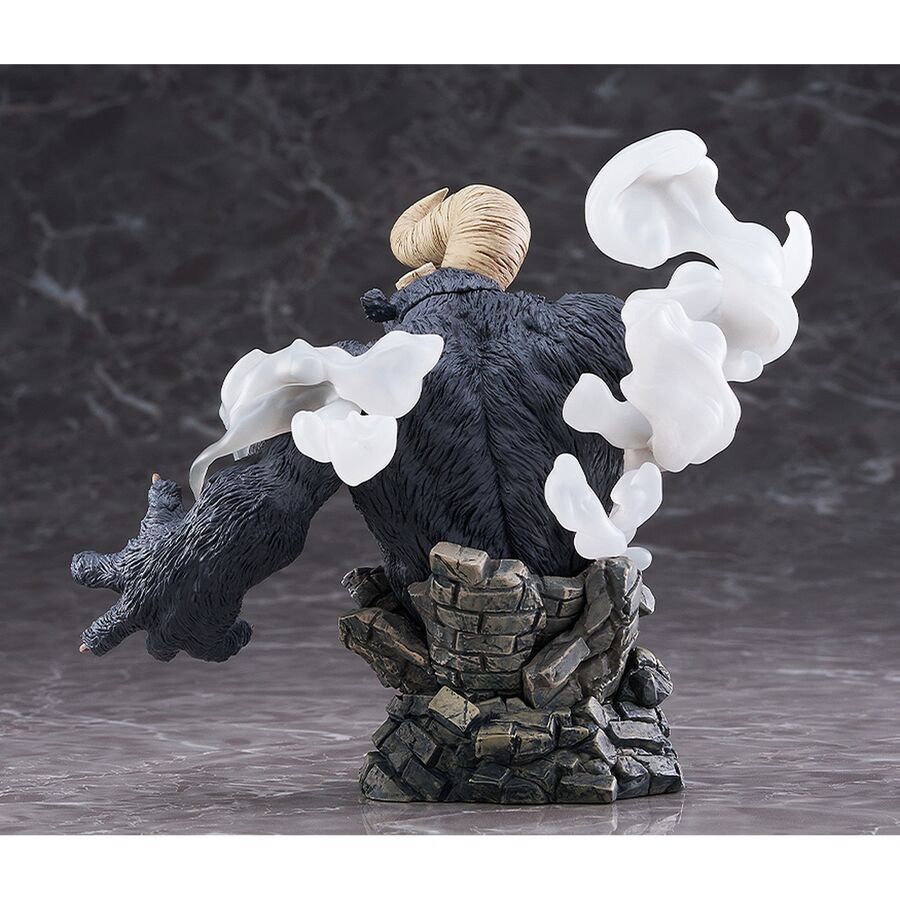 Busto de Zodd de Berserk con cuernos, garras y base rocosa - 3