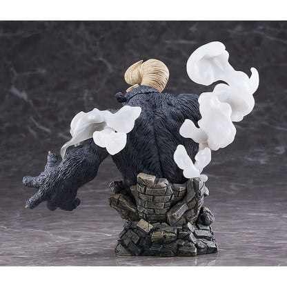 Busto de Zodd de Berserk con cuernos, garras y base rocosa - 3