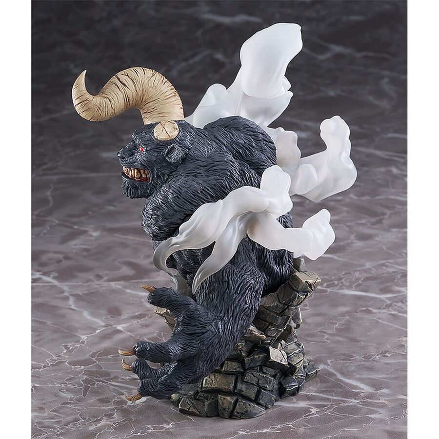 Busto de Zodd de Berserk con cuernos, garras y base rocosa - 4