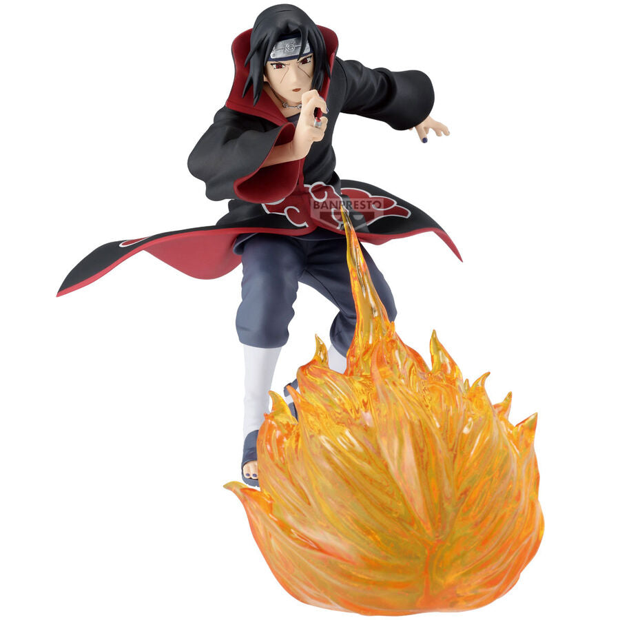 Figura Itachi Uchiha Effectreme con efecto de llamas