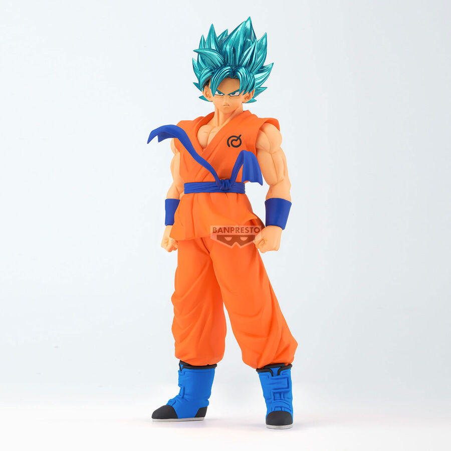 Figura de Son Goku Blood of Saiyans con cabello azul y uniforme naranja - 2