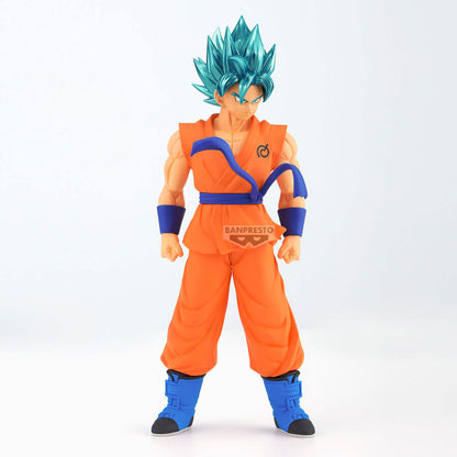 Figura de Son Goku Blood of Saiyans con cabello azul y uniforme naranja - 3