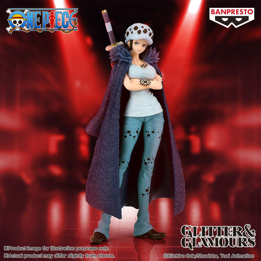 Figura de Trafalgar Law de One Piece con abrigo azul, gorra y espada - 4