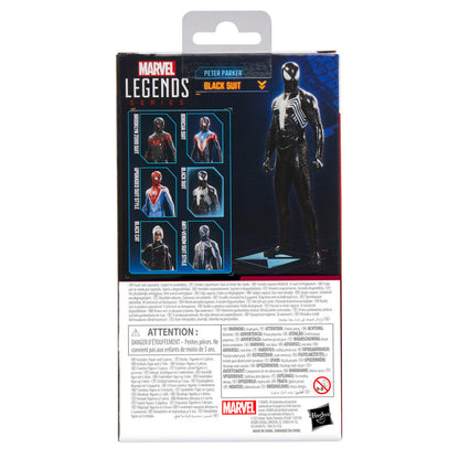 Figura articulada de Peter Parker con traje negro de Spider-Man y emblema blanco - 4