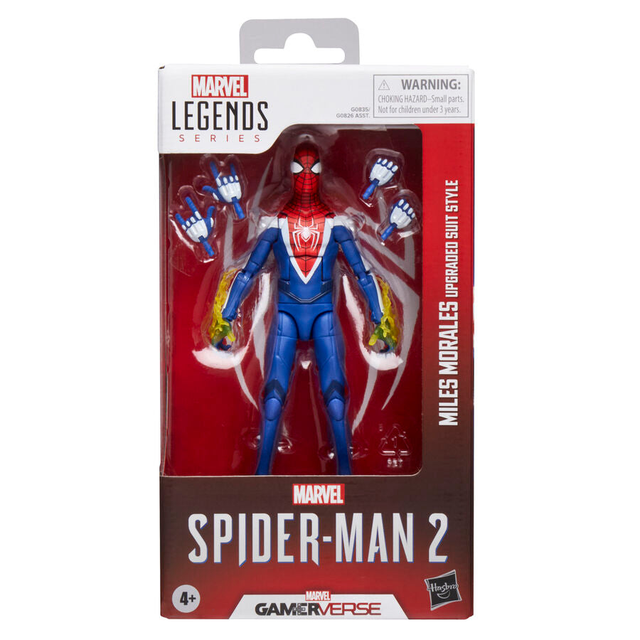 Figura articulada de Miles Morales con traje azul, rojo y blanco de Spider-Man 2 - 2