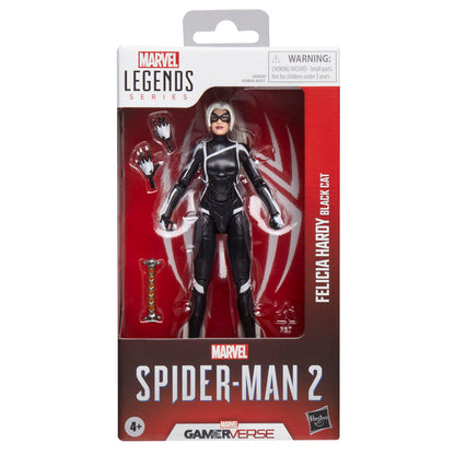 Figura articulada de Black Cat Felicia Hardy con traje negro y blanco - 2