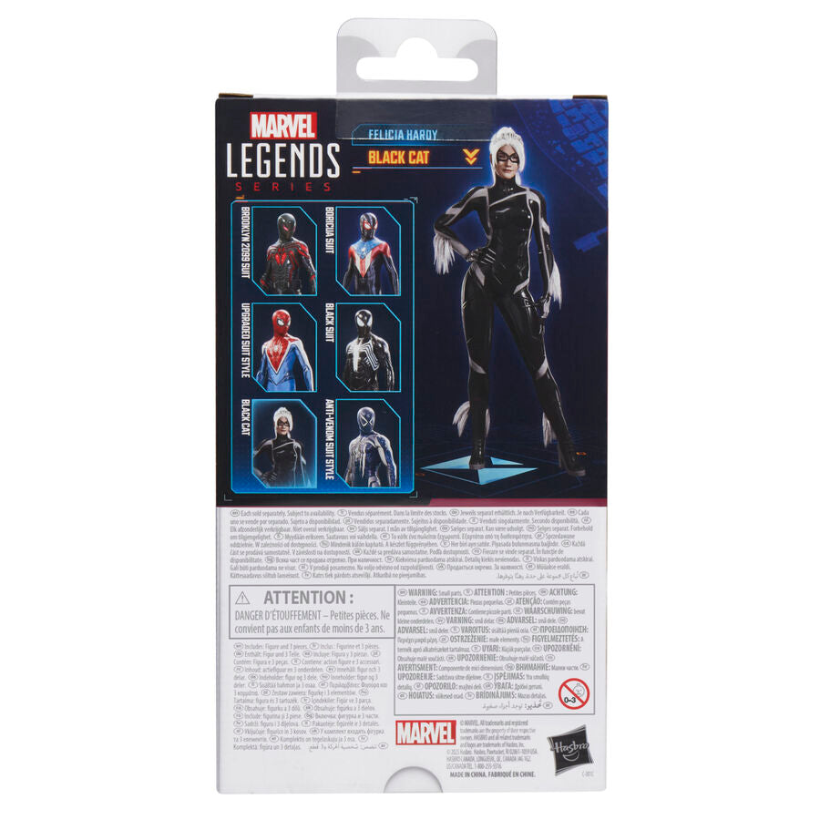 Figura articulada de Black Cat Felicia Hardy con traje negro y blanco - 6