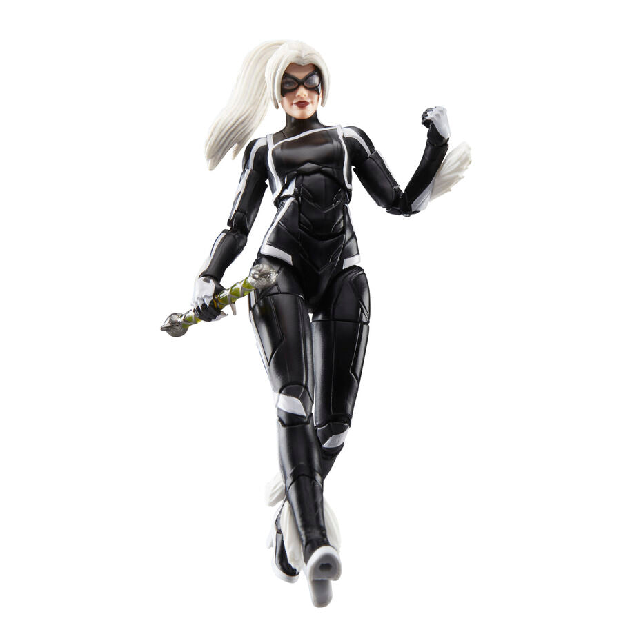 Figura articulada de Black Cat Felicia Hardy con traje negro y blanco