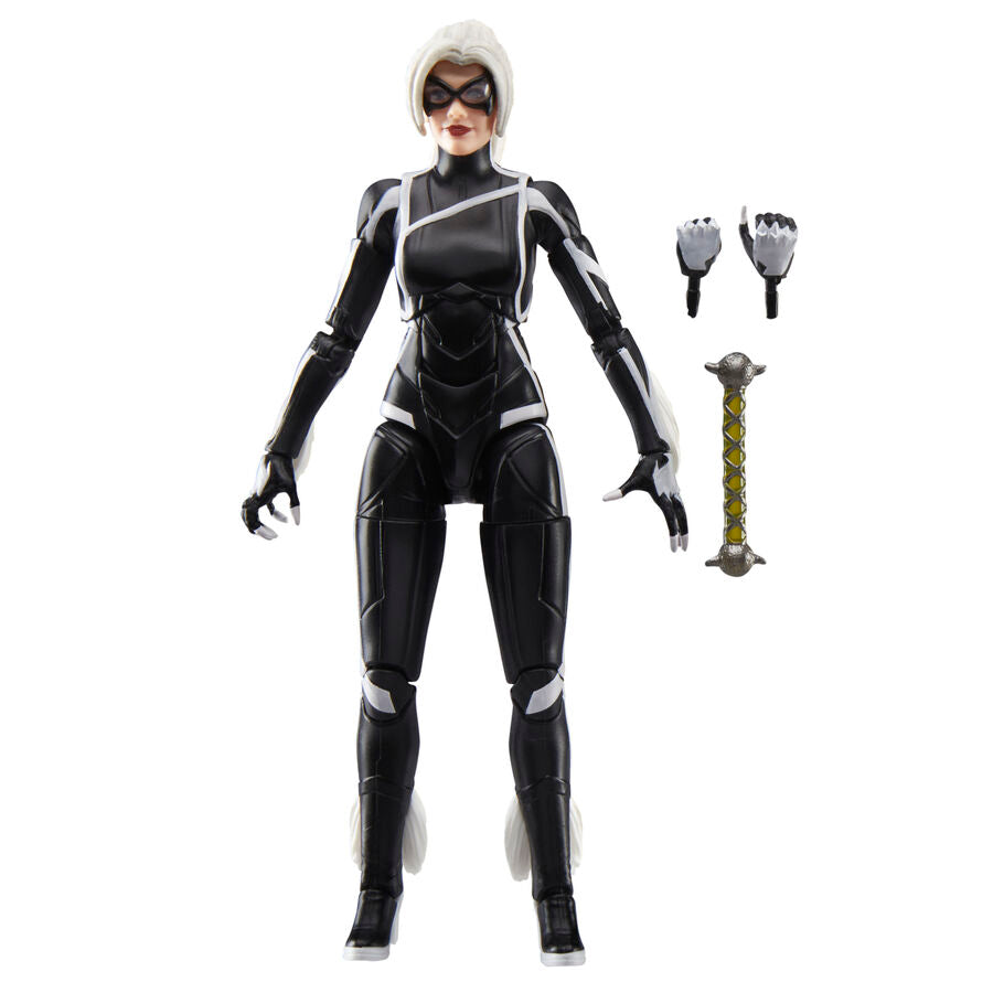 Figura articulada de Black Cat Felicia Hardy con traje negro y blanco - 3