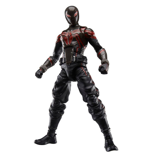 Figura articulada de Miles Morales con traje Brooklyn 2099 negro y rojo