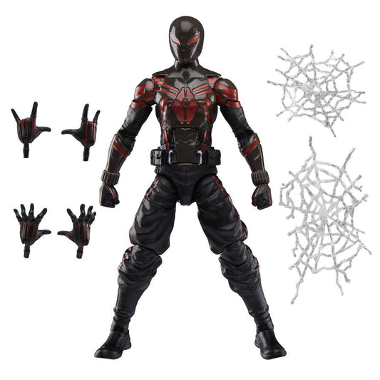 Figura articulada de Miles Morales con traje Brooklyn 2099 negro y rojo - 3