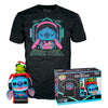 Set Funko POP Disney Stitch Gamer con camiseta negra y figura con rana