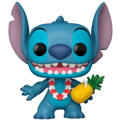 Figura Funko POP de Stitch Luau con collar floral y piña