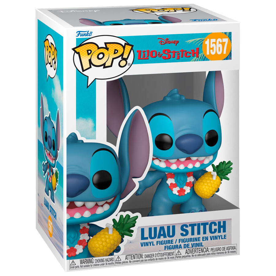 Figura Funko POP de Stitch Luau con collar floral y piña - 2