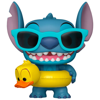 Figura Funko POP! de Stitch con gafas turquesa y flotador amarillo