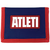 Billetera del Atlético de Madrid azul y roja con distintivo ALETI