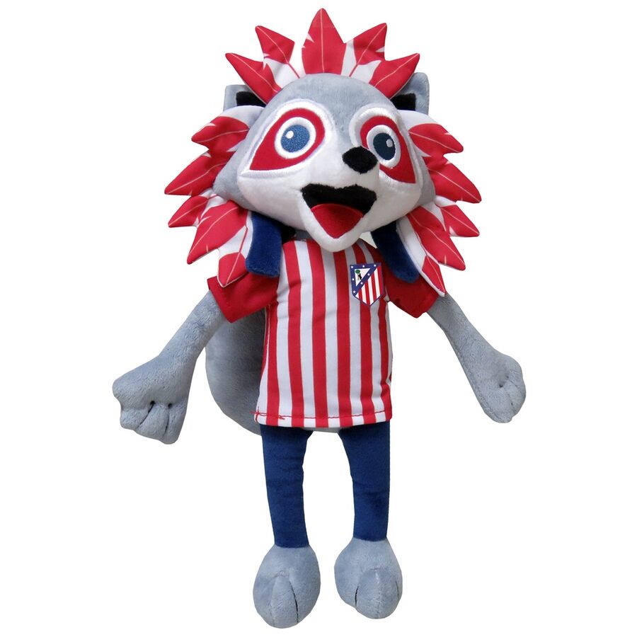 Peluche Indi del Atlético de Madrid con melena rojiblanca