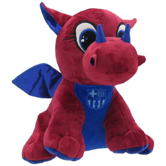 Peluche de dragón del FC Barcelona en azul y granate