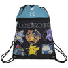 Saco tipo mochila Pokémon Geo negro y azul con Pikachu y otros personajes