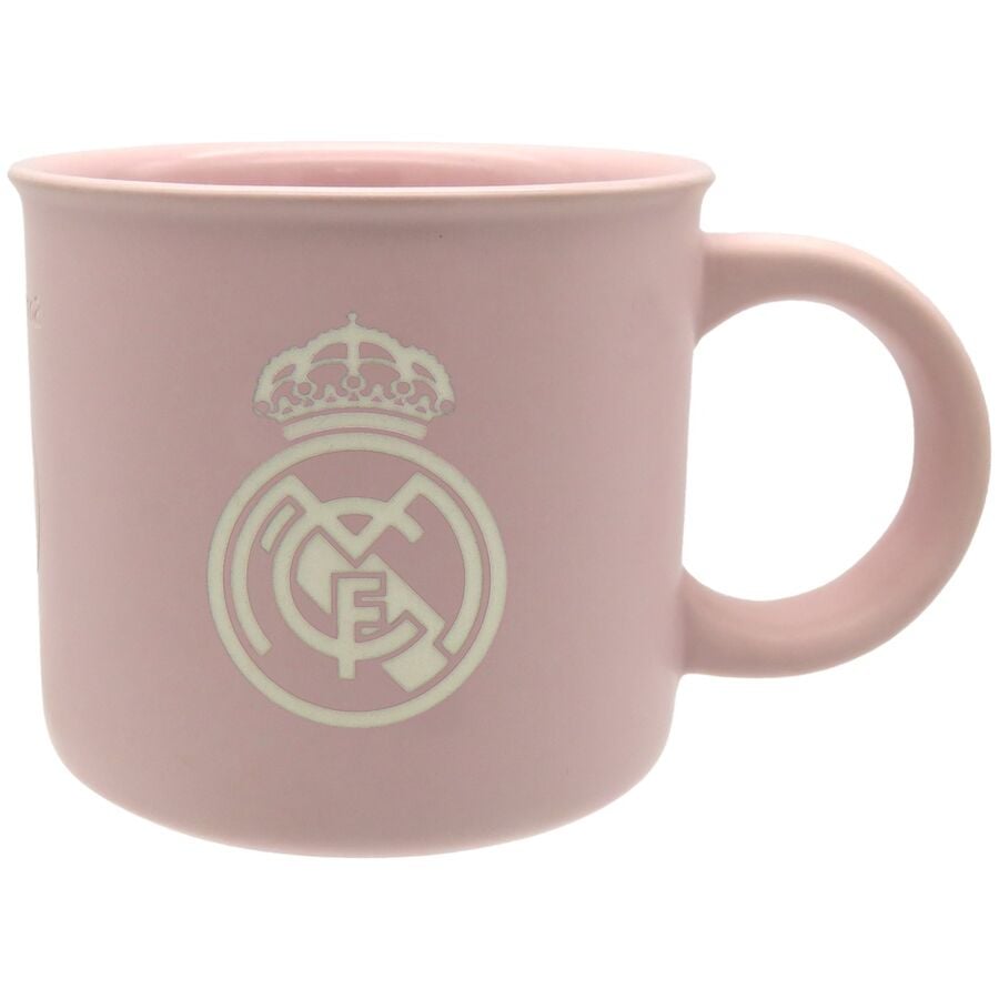 Taza rosa de cerámica del Real Madrid de 430 ml