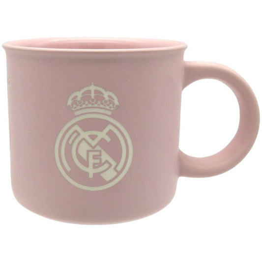 Taza rosa de cerámica del Real Madrid de 430 ml