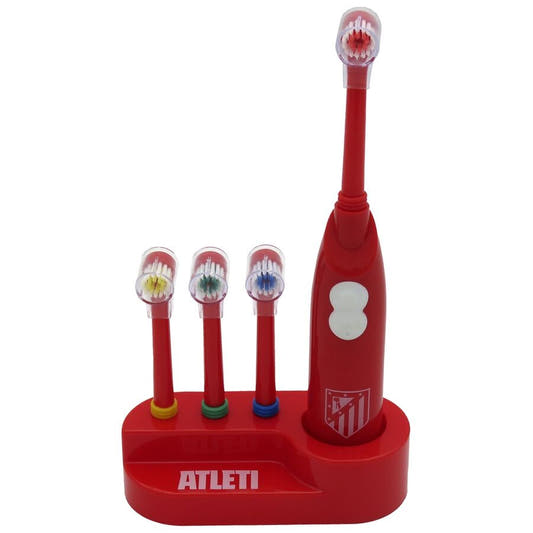 Cepillo de dientes eléctrico rojo del Atlético de Madrid con tres cabezales de repuesto