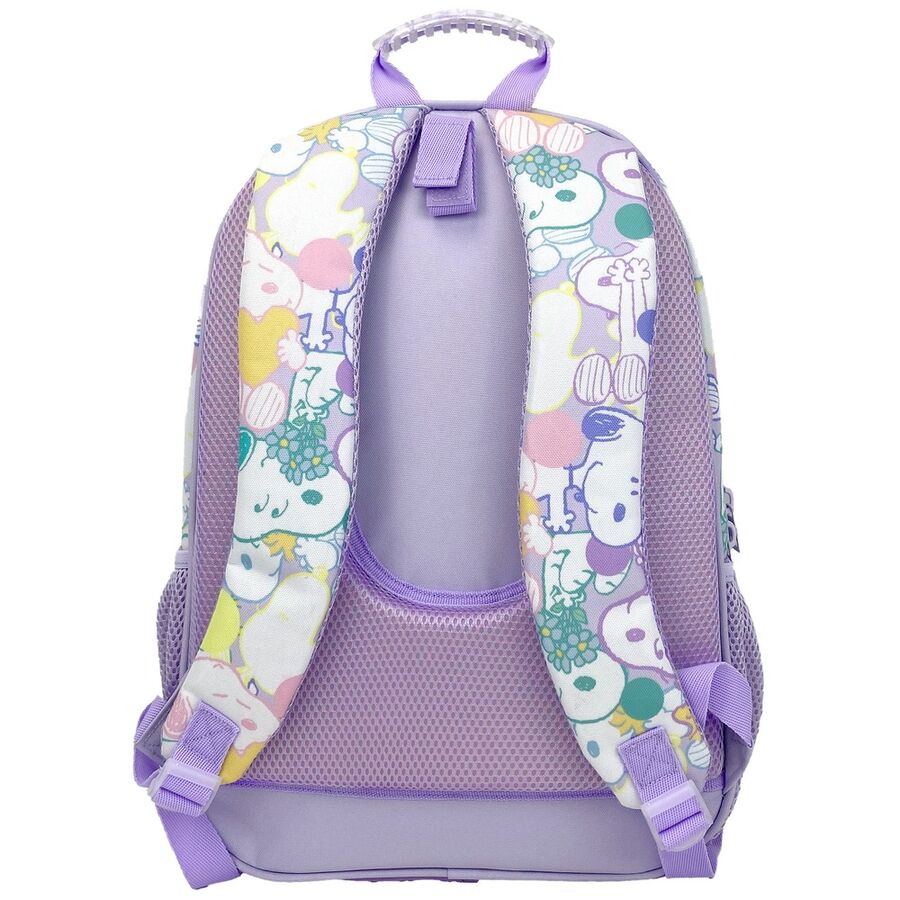 Mochila Snoopy lila de 42 cm con bolsillo frontal - 2